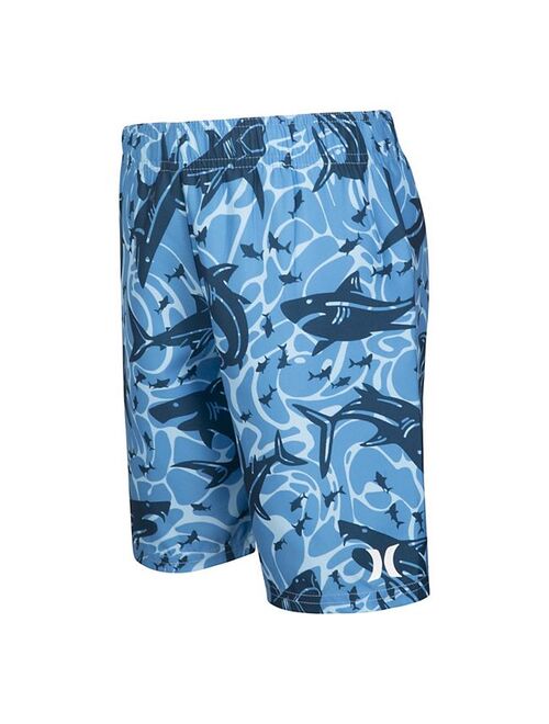 Boys 4-7 Hurley Shark Frenzy Long Sleeve Tee & Swim Shorts Set