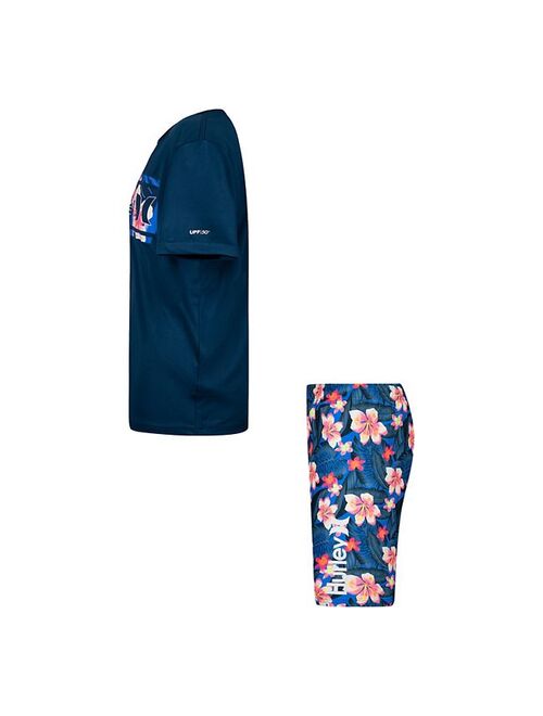 Boys 8-20 Hurley Floral Tee & Swim Shorts Set