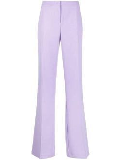 straight-leg tailored trousers