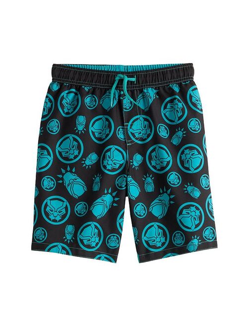 licensed character Boys 4-14 Marvel Black Panther Swim Trunks