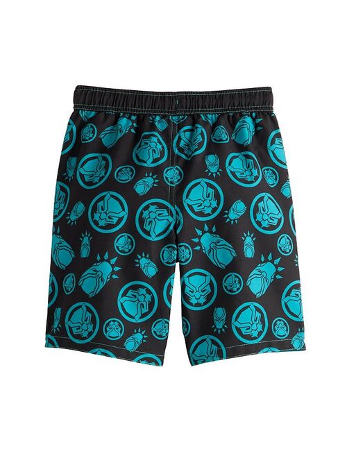 licensed character Boys 4-14 Marvel Black Panther Swim Trunks