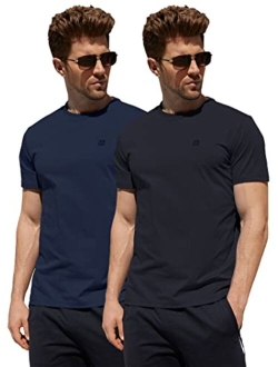 Diorlv Men's Performance T-Shirt Wrinkle-Resistant Quick Dry Short Sleeve Moisture Wicking UPF 50+ Sun Protection Athletic