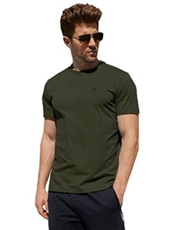 Diorlv Men's Performance T-Shirt Wrinkle-Resistant Quick Dry Short Sleeve Moisture Wicking UPF 50+ Sun Protection Athletic