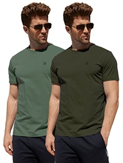 Diorlv Men's Performance T-Shirt Wrinkle-Resistant Quick Dry Short Sleeve Moisture Wicking UPF 50+ Sun Protection Athletic