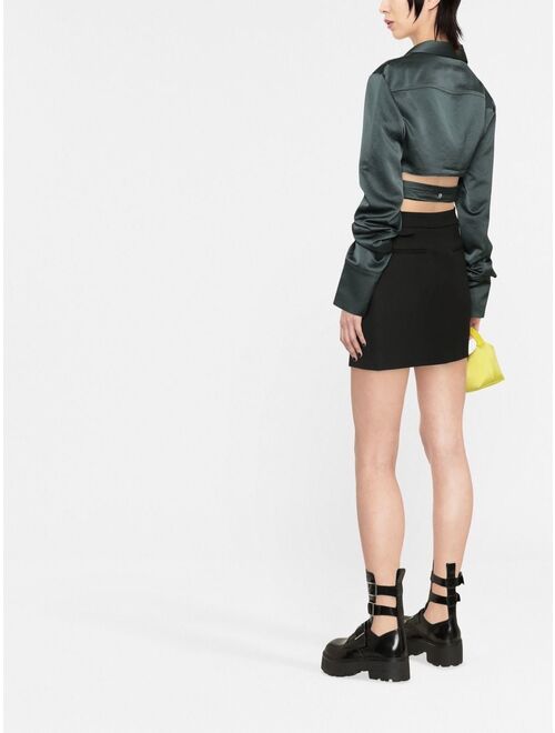 AMBUSH cropped wrap shirt