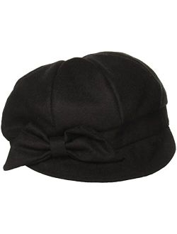Women's Wool Cap with Self Fabric Bow