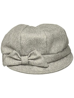 Women's Wool Cap with Self Fabric Bow