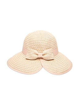 Women's Sun Brim Bow at Back and Contrast Edging