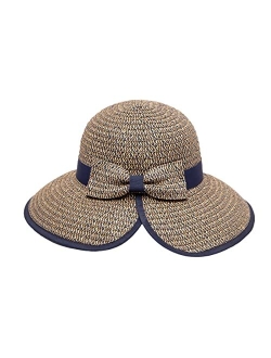 Women's Sun Brim Bow at Back and Contrast Edging