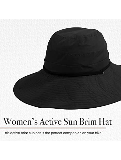 San Diego Hat Co. San Diego Hat Company Women's One Size Active Wired Sun Brim Hat with Moisture Wicking Sweatband