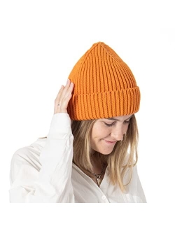 Womens Cozy Knit Cuffed Skull Cap Beanie