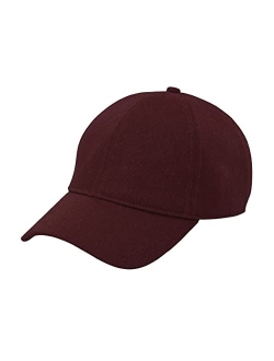 Women's Wool Baseball Hat with Adjustable Back