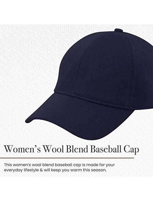 San Diego Hat Co. San Diego Hat Company Women's Wool Baseball Hat with Adjustable Back