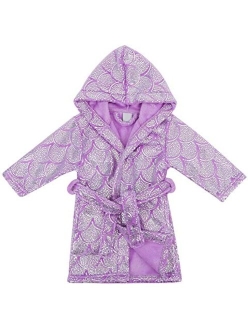 Verabella Boys Girls' Plush Soft Fleece Printed Hooded Cover up