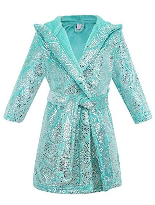 Verabella Boys Girls' Plush Soft Fleece Printed Hooded Cover up