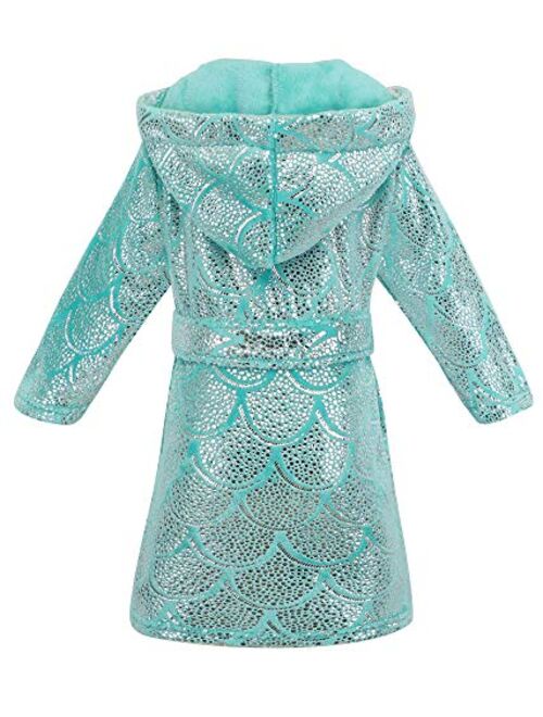 Verabella Boys Girls' Plush Soft Fleece Printed Hooded Cover up