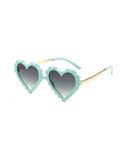 OZPYKAE Girl Heart Sunglasses,Fashion Cute Glasses UV Protection Outdoor Girl Heart Shaped Sunglasses for Toddler Party Beach