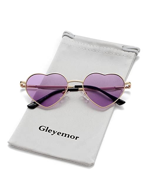 Gleyemor Girls Polarized Sunglasses, Cute Heart Shaped Sunglasses for Kids Girl Age 3-10