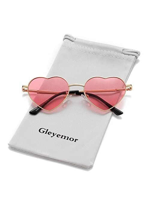 Gleyemor Girls Polarized Sunglasses, Cute Heart Shaped Sunglasses for Kids Girl Age 3-10