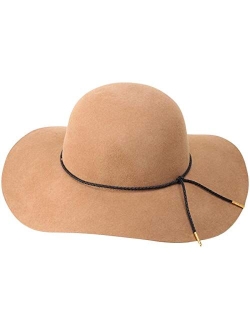 Lanzom Women Lady Retro Wide Brim Large Floppy Panama Hat Belt Wool Fedora Hat