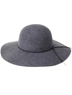 Lanzom Women Lady Retro Wide Brim Large Floppy Panama Hat Belt Wool Fedora Hat