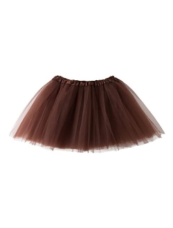 Lanzom Women's Classic Elastic 4-Layered Tulle Tutu Skirt Ballet Party Costume Hallowen Christmas Day Gift