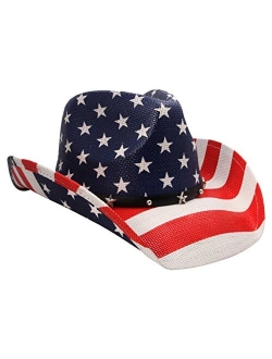 grinderPUNCH Classic USA American Flag Cowboy Hat