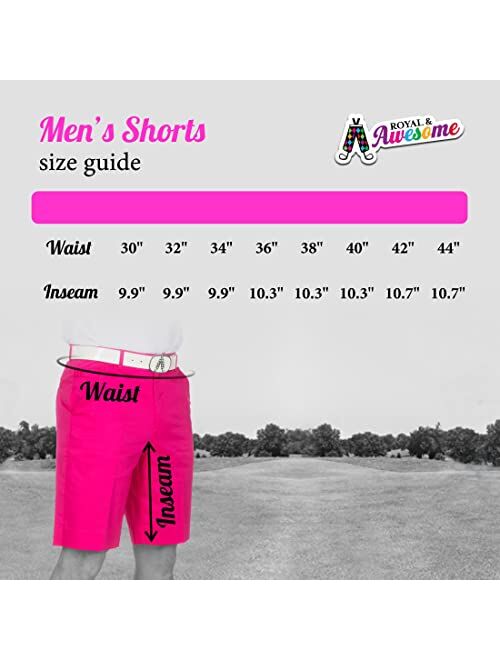 Royal & Awesome Patterned Golf Shorts Men, Crazy Golf Shorts for Men, Mens Golf Shorts, Funny Golf Shorts for Men