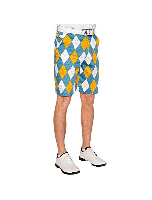 Royal & Awesome Patterned Golf Shorts Men, Crazy Golf Shorts for Men, Mens Golf Shorts, Funny Golf Shorts for Men