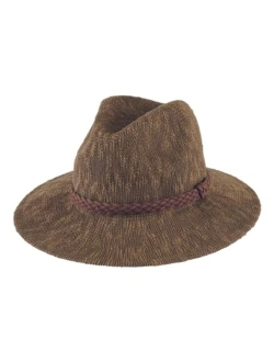 Women's Lightweight Knit Fedora with Sueded Braided Trim