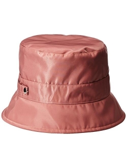 Women's Nylon Rain Bucket Hat with Functional Closure