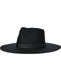 Wool Felt Stiff Brim Fedora w/ Bow Trim