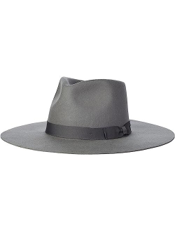 Wool Felt Stiff Brim Fedora w/ Bow Trim