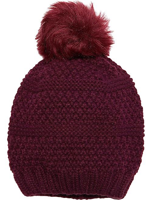 San Diego Hat Company Knit Beanie w/ Faux Fur Pom