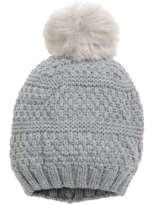 San Diego Hat Company Knit Beanie w/ Faux Fur Pom