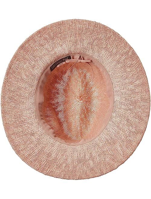 San Diego Hat Company KNH8008 Machine Knit Fedora w/ Braided Suede Trim