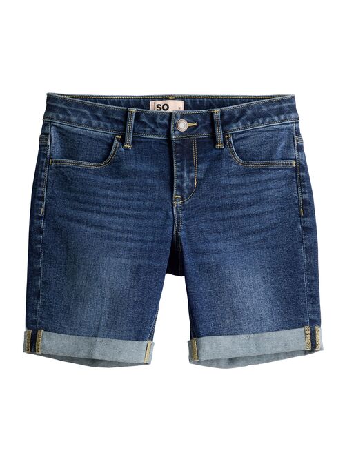 Girls 6-20 SO Midrise Cuffed Bermuda Shorts in Regular & Plus Size