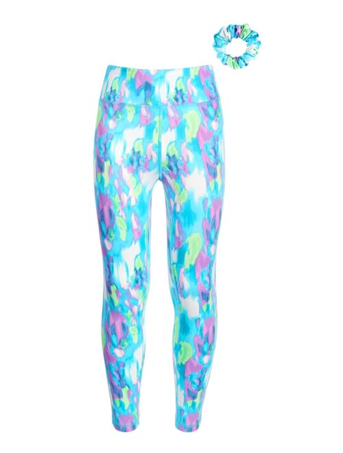 ID IDEOLOGY Big Girls 2-Pc. Painter 7/8 Length Leggings & Scrunchy Set, Created for Macy's