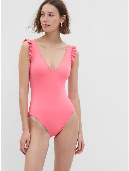 Gap Recycled Ruffle One-Piece Swimsuit