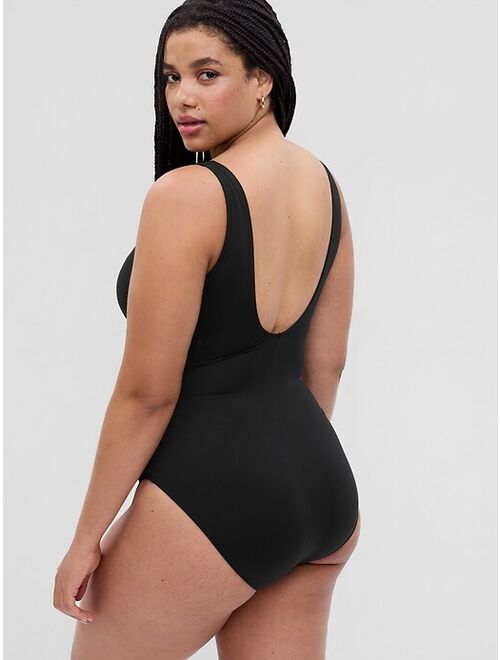 Gap Recycled Wrap Front One-Piece Swimsuit