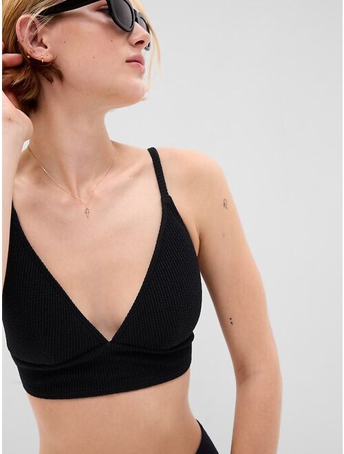 Gap Rib Plunge Bikini Top