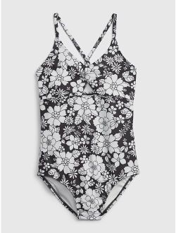 Kids Recycled Cutout Swim One-Piece