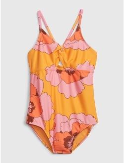 Kids Recycled Cutout Swim One-Piece