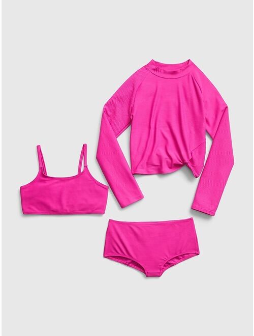 Gap Kids Recycled Rib Rash Guard Swim Three-Piece