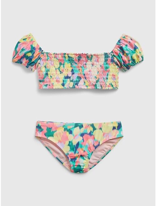 Gap Kids Recycled Puff Sleeve Swim Two-Piece