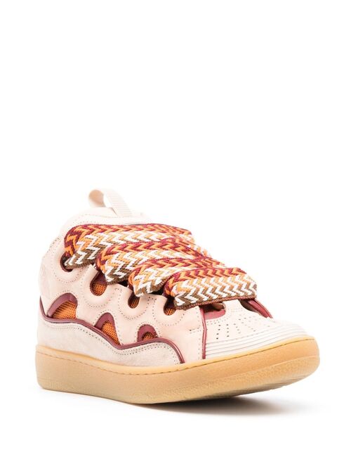 Lanvin Curb panelled sneakers