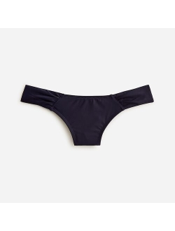 Ruched low-rise bikini bottom