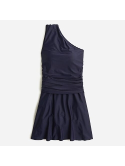 Ruched one-shoulder swim dress