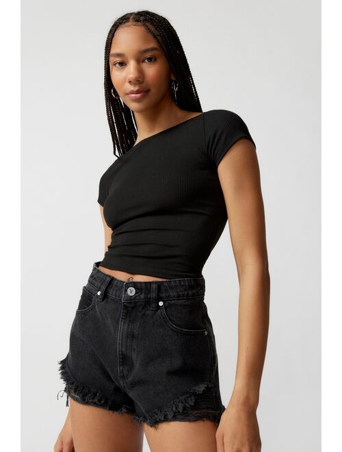 Abrand A High Relaxed Denim Short - Black Salt