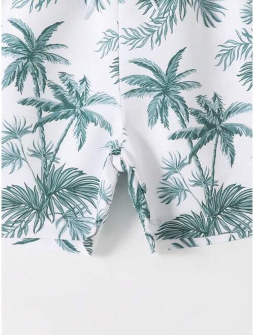 Toddler Boys Palm Tree Print Swim Shorts